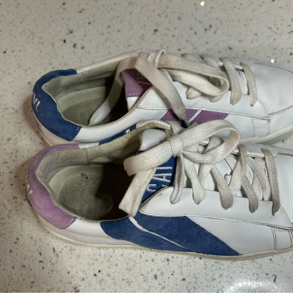 CAVAL Mirror Pastel Pink Low Top Leather Sneakers​​